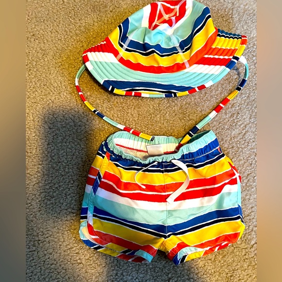 Hanna Andersson Swim Trunks and Hat Set - Picture 1 of 5